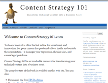 Tablet Screenshot of contentstrategy101.com